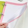 5Pcs Colored Labels Index Page Folders Binder Dividers Pockets  for 3 Ring Binder