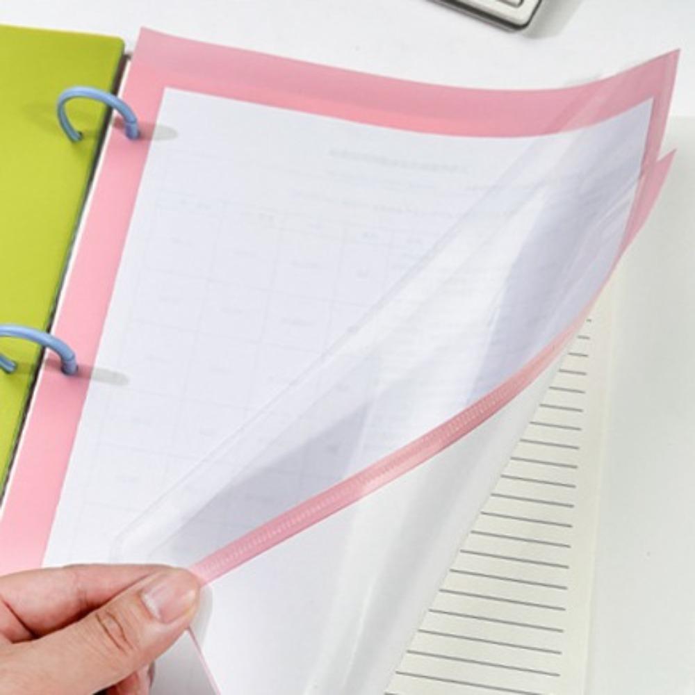 5Pcs Colored Labels Index Page Folders Binder Dividers Pockets for 3 Ring Binder