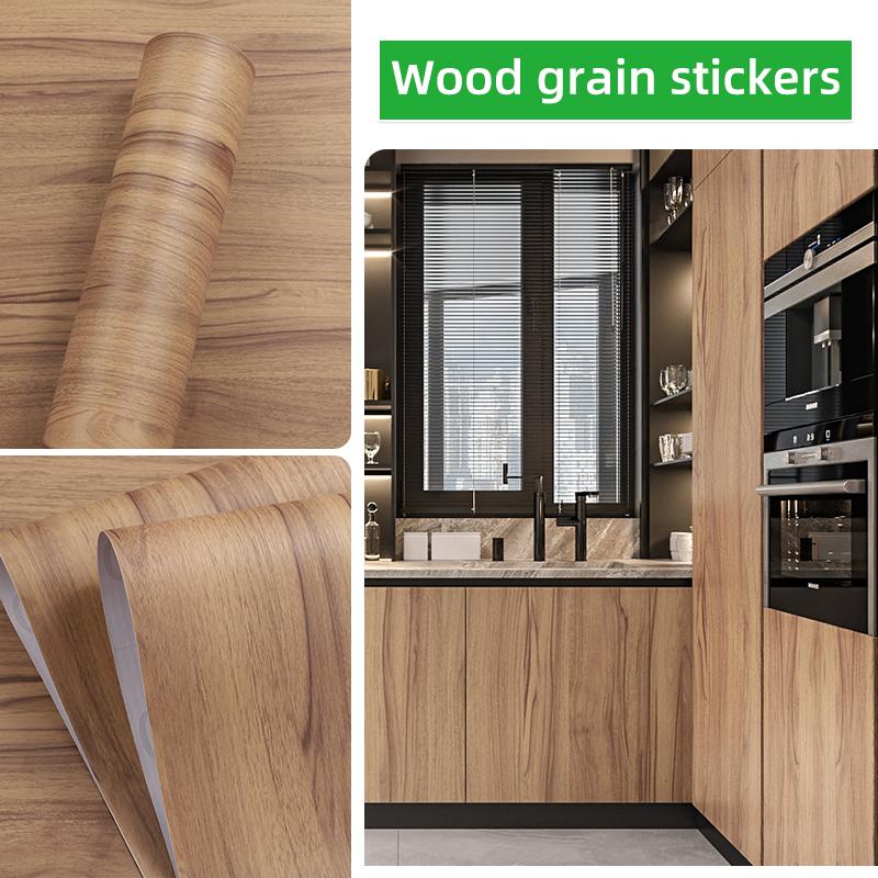 5 metri, autocolant lemn, autocolante renovare dulap, hârtie de contact, tapet autoadeziv, impermeabil, tapet texturat, Larg a