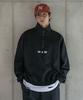 BURNING CAPONE Bc C.I.R Embroidered Anorak Sweatshirt (Black)