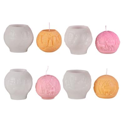 4 Stück Weihnachtsthema Kerzenformen für Kerzen Seife Gips Dekoration Raumschmuck Weihnachtsdekoration Harzhandwerk