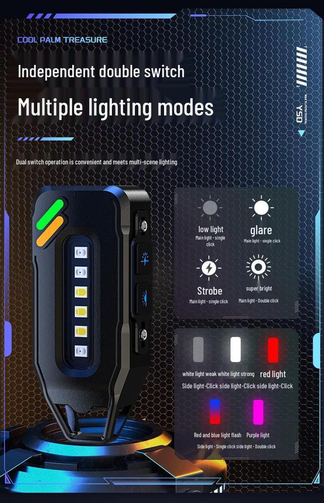 Ultra-Mini LED Magnetic Keychain Light: Compact, Zinc Alloy, High-Brightness Flashlight