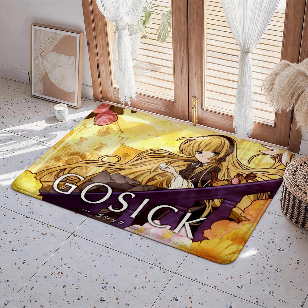 Anime G Gosick Floor Mat Eco  Flannel Doormat Non Slip Odorless Indoor Floor Rug Soft Short Plush Home Mat