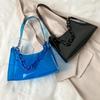 Klare Gelee-Schultertasche für Damen, Y2K Kleine Reißverschluss-Achseltasche Modische Handtasche Klare Achseltasche Schultertasche