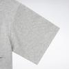 Reebok Beats Cropped Tee Series Solid Color Short Drawstring Loose Short Sleeve Drop Shoulder T-Shirt Women Tops Gray 23RCS418WGG3