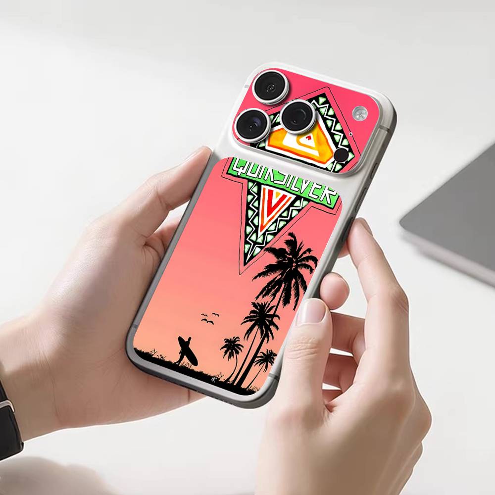 Q-QuiksilverS LOGO Unique Style Rear Decal Wrap Protective Sticker For IPhone 17 Pro 17 Pro Max iPhone 17 Pro