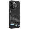 Etui do iPhone 14 Pro BMW Leather Carbon Czarne