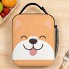 Smiling Puppy Face With Light Pink Tongue Lunch Bag School Lunch Box For Child Thermal Lunch Bags Convenient Cooler Bag