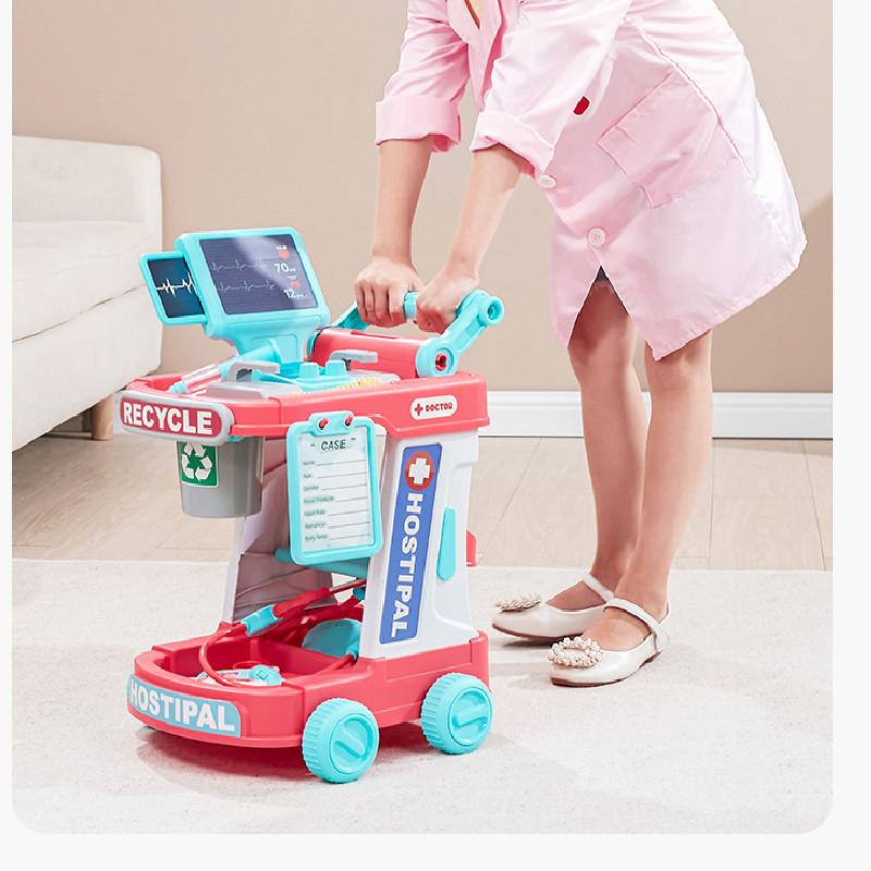 Conjunto de Brinquedo Doutor Infantil Com Caixa de Armazenamento e Estetoscópio Para Presente de Crianças