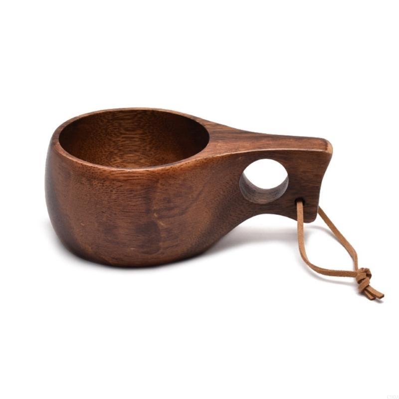 

C90A 210ml Outdoor Cup Kuksa Camping Mug Coffee Milk Cups Mugs Acacia-Wood Drinkware Bushcrafts Artifact Kitchen
