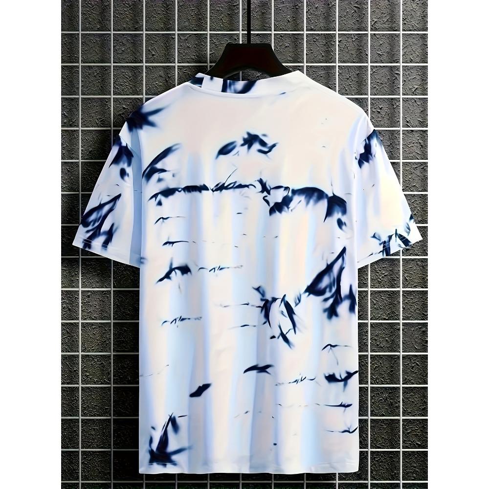 Men's 3D Digital Printed T-Shirt - Casual Crew Neck, Short Sleeves, Breathable Polyester - Perfect for Summer
