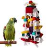 Juguete masticable para loro con cuerda de algodón y cuentas de colores Bloques de madera Combinación Juguete interactivo de rompecabezas para pájaros para pájaros medianos y grandes