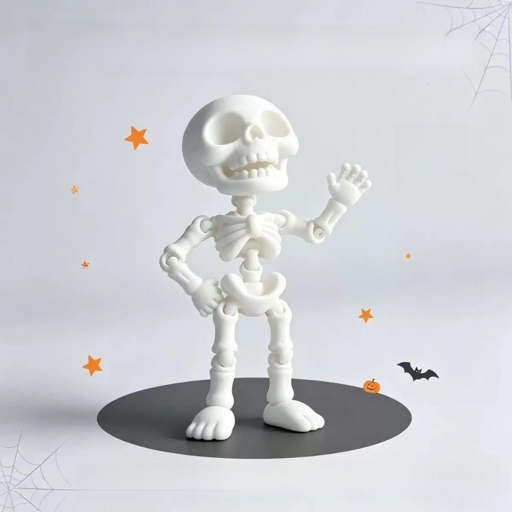 Függő Díszek Ízületes Csontváz Medál 3D Nyomtatott Halloween Kulcstartók Karácsonyi Ajándék