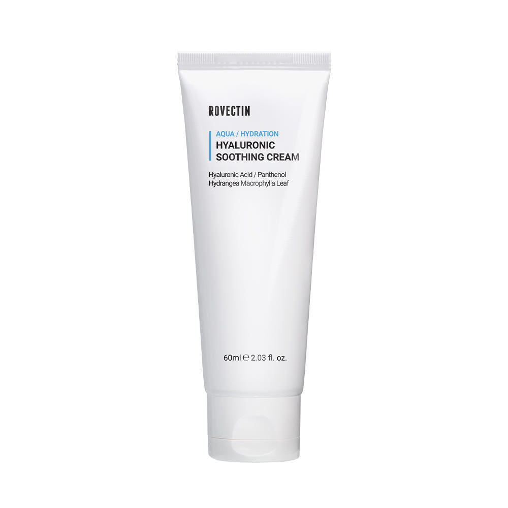 ROVECTIN Aqua Hyaluronic Soothing Cream 60ml – Korean Moisturizing Gel Cream with 8 Hyaluronic Acids & Ceramide NP