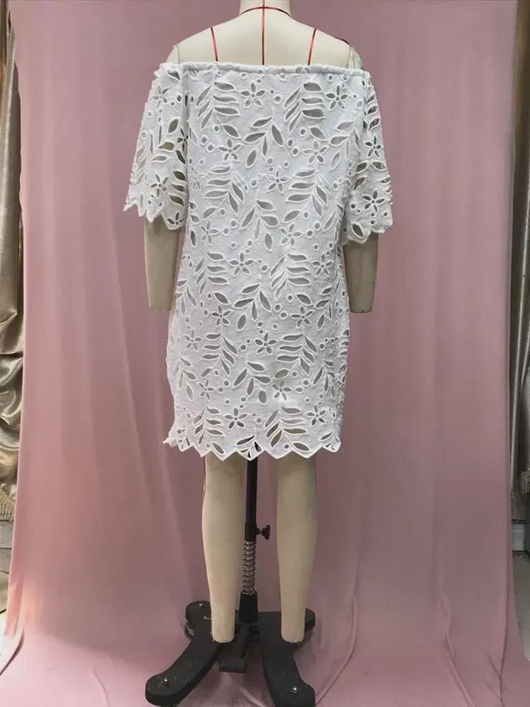 2025 Jarní Letní Móda Tubové Šaty Krajkové Střední Rukáv Krátká Sukně Evropský Americký Styl Přeshraniční