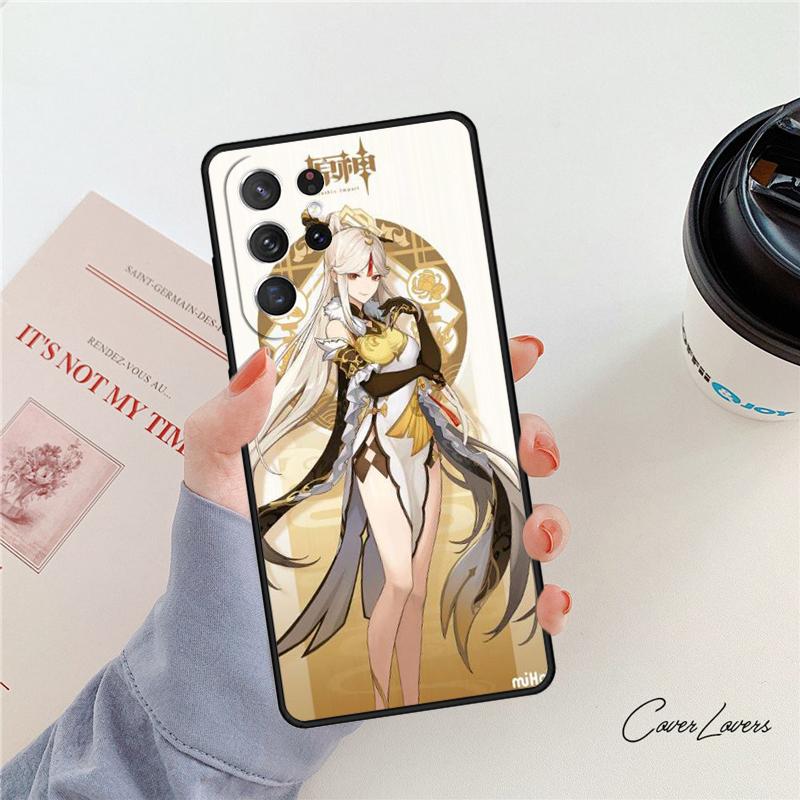 Genshin Impact NingGuang phone case For Samsung Galaxy S24 S25 S23 S22 Ultra Note 10 20 Plus S20 S21 FE Cover
