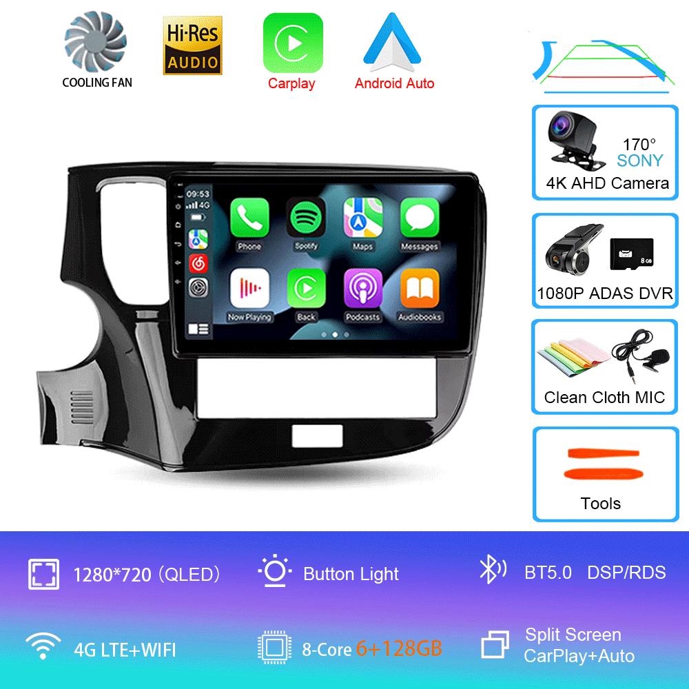 Android 14 Car Radio For Mitsubishi Outlander 3 III GF0W GG0W 2018 - 2021 Multimedia Video Player Navigation Stereo GPS
