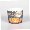 OKUMEYR 150pcs Thick Muffin Cups, Standing Cake Molds with Ghost Decorations, Halloween Cupcake Paper, Halloween Cupcake Wrappers, Gold Paper Cups, Ca