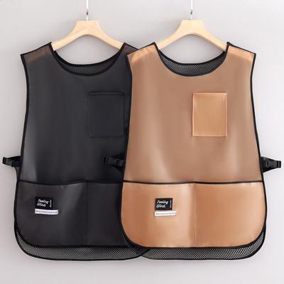 Portable TPU Transparent Mesh Vest Stain-resistant Sleeveless Oil-resistant Vest Apron Waterproof Cooking Baking Bibs Household
