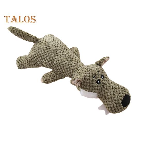 

Плюшевые игрушки для собак для агрессивных любителей жевать Писклявые игрушки для собак для снятия беспокойства Прочные неразрушимые игрушки для жевания собак для игр и комфорта Wolf