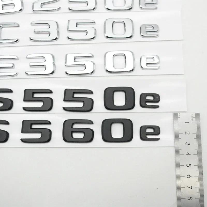 Car RearTrunk Emblem Badge Script For Mercedes-Benz B250e C350e E350e S550e S560e Glc350e Gle500e Gle550e E350le C350le CLK350e NQ7