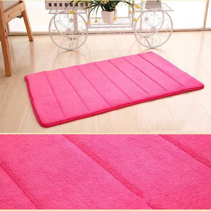 Thickened Coral Velvet Slow Rebound Memory Absorbent Floor Mat Bathroom Bedroom Non-Slip Foot Mat Kitchen Door Mat Carpet Home Use