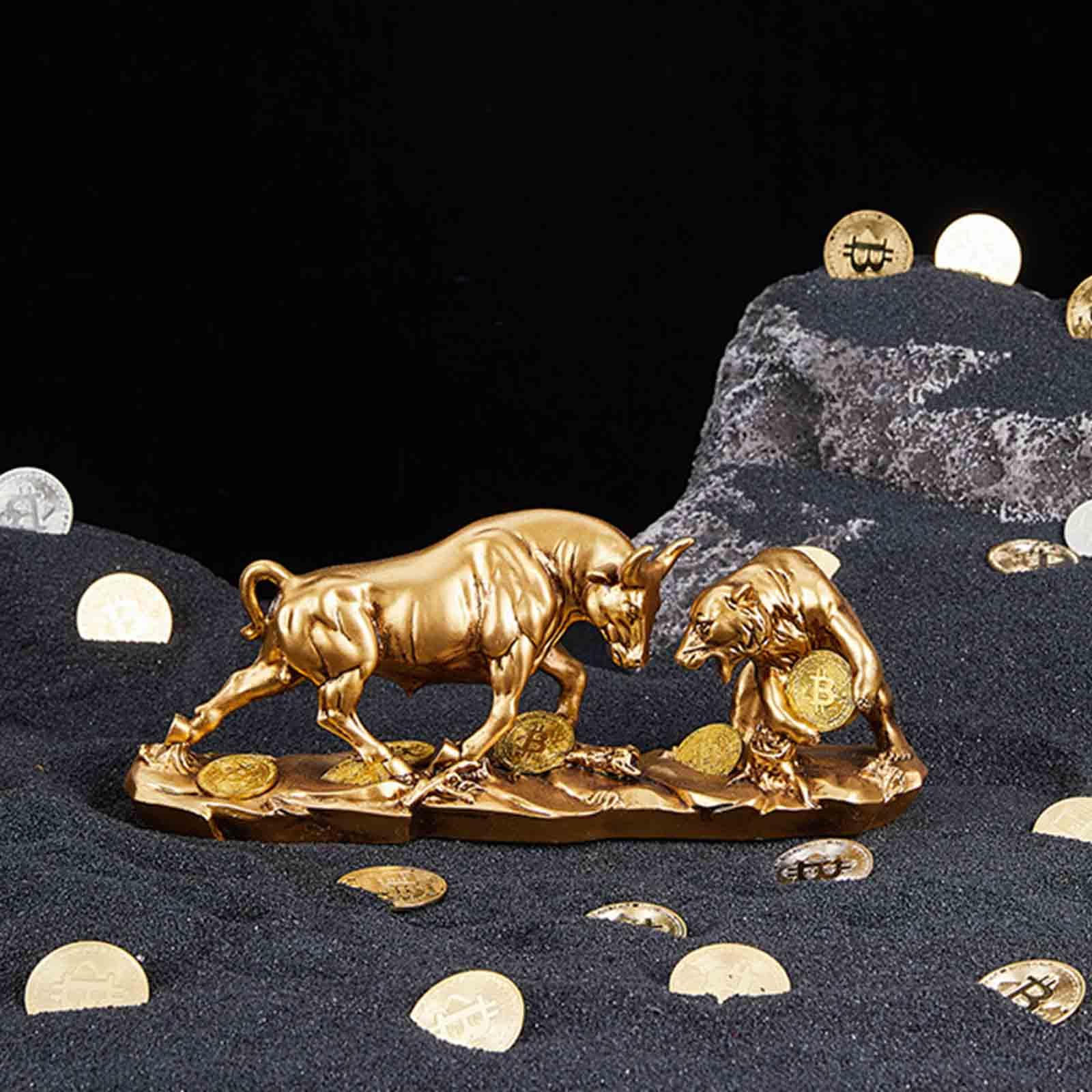 

Скульптура дикой природы, фигурка медведя для домашнего декора S золотой