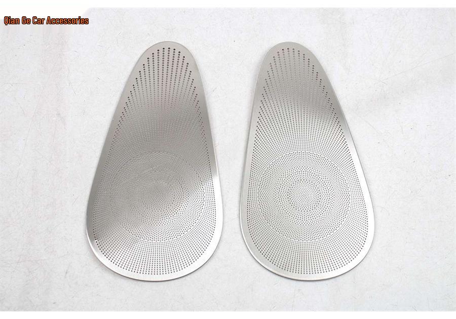 Dustproof Front Hood & Trunk Speaker Cover for Red Flag H7 PHEV 26, Silver Interior.