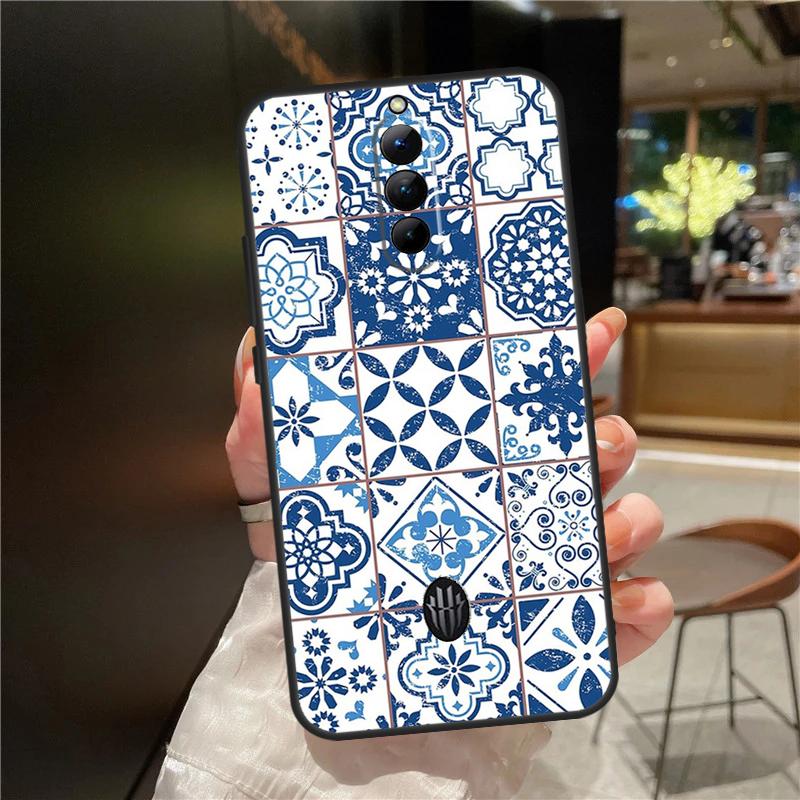 Moroccan Pattern Case For ZTE Nubia Red Magic 11 10 8 8S 9 9S 10S Pro Plus 6 7 6S 7S For RedMagic 10 Air Cover