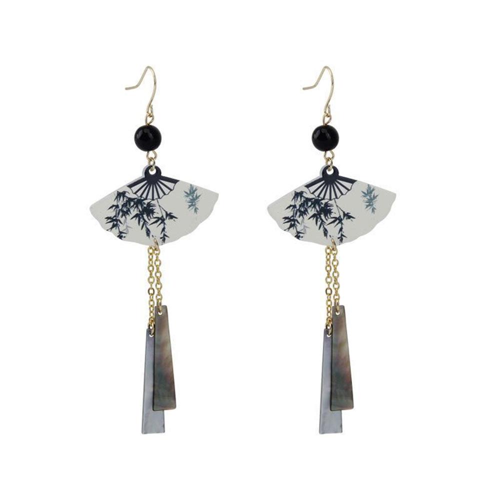 

Retro Earrings Fan-shaped Tassel Earrings Earrings Retro For Fashion Events Girls Gifts