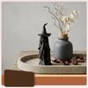 Halloween Faceless Witch Figurine Exquisite Black Seated Gothic Decor for Living Room Perfect Halloween Gift Choice