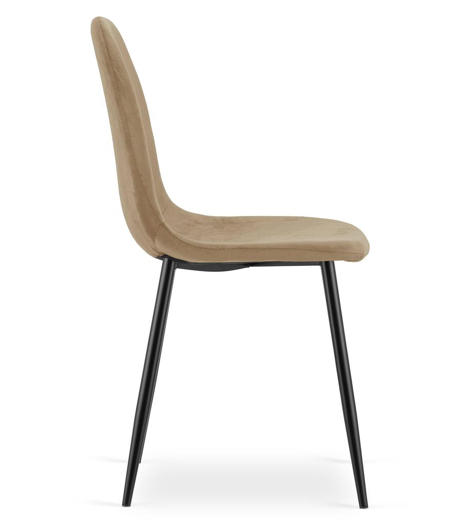 PADVA chair - velvet brown / black legs x 3