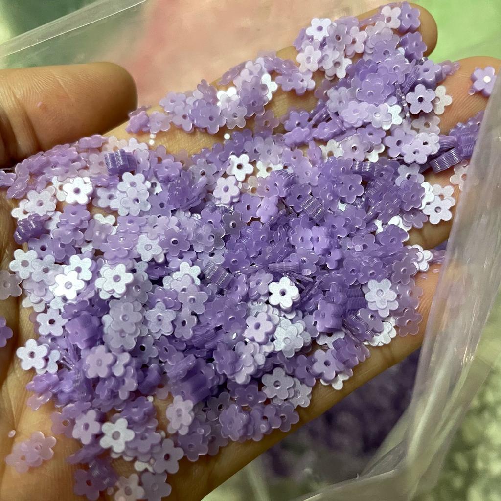 50g 5mm 7mm Matte Five Petal Sequins Flower Flat Sequins Loose Glitter Paillettes Handcraft Sparkle Loosen Sequins