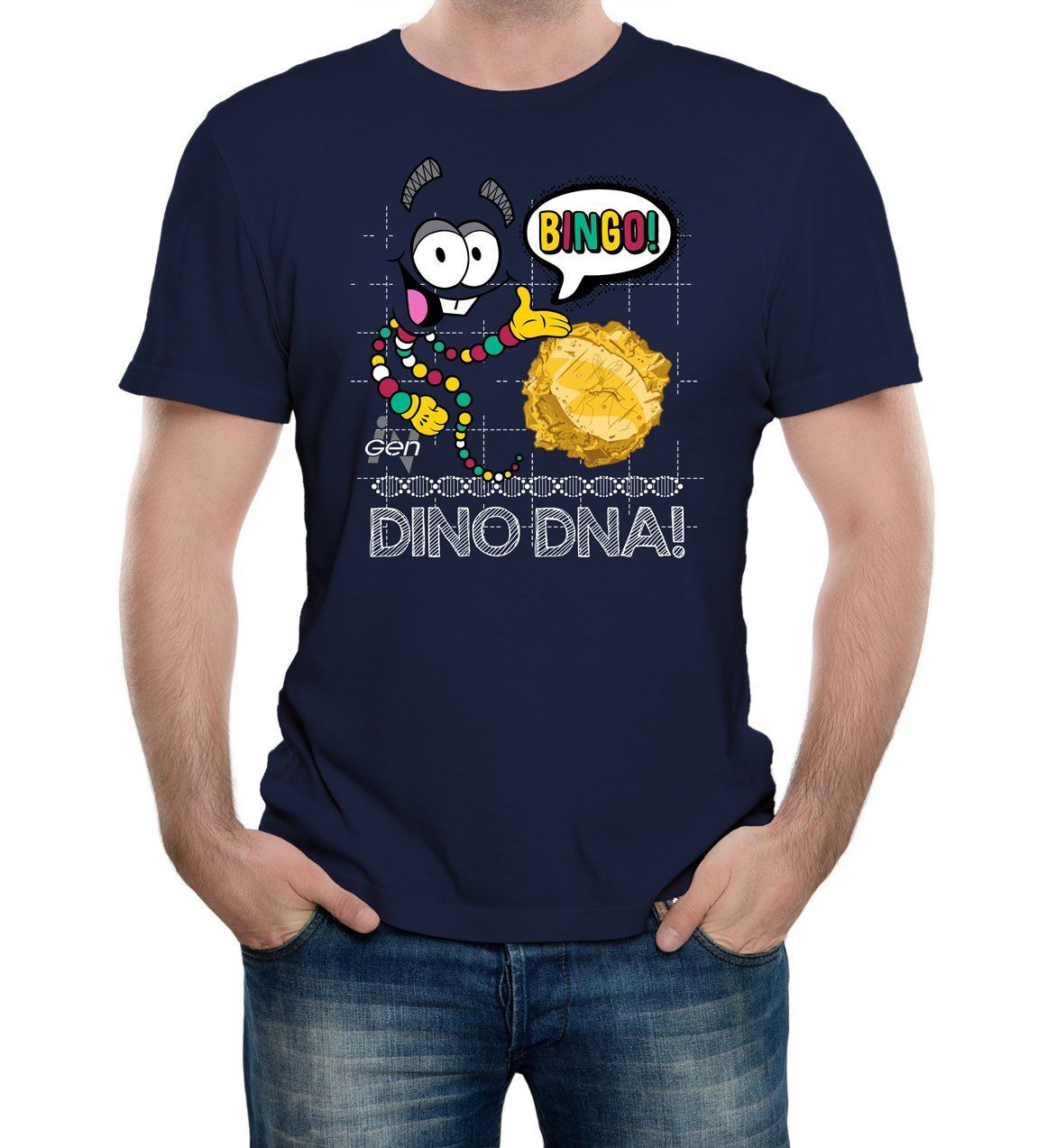 Bingo Dino DNA Men s T-Shirt Mens Womens Tees Top - Dinosaur TV Gift Xmas Raptor S