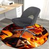 1pc Anime Design Round Carpet - Haikyuu Kageyama Tobio Inspired Chair Mat for Office, Home Decor, Living Room, Bedroom