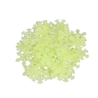 50Pcs 3D Snowflake Wall Art Stickers Glow In Dark Home Party Decor for Windows Walls Mirrors Ceiling Holiday Christmas