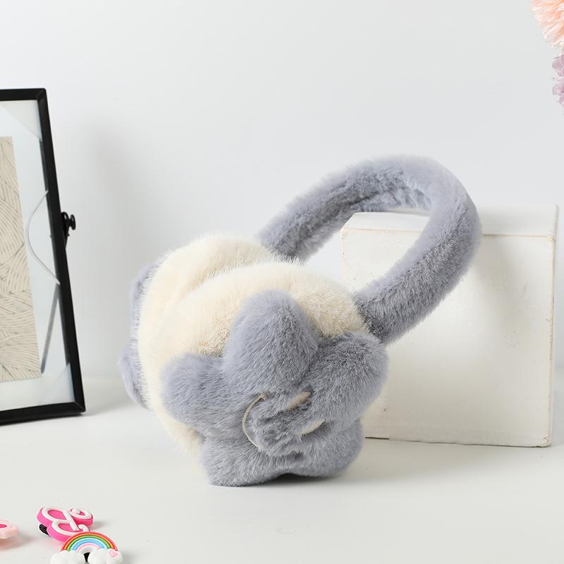 Cold Protection Student Ear Covers Cute Cartoon and Warm Plush Foldable Ear Cups for Autumn and Winter Outdoor Cycling Ear Packs