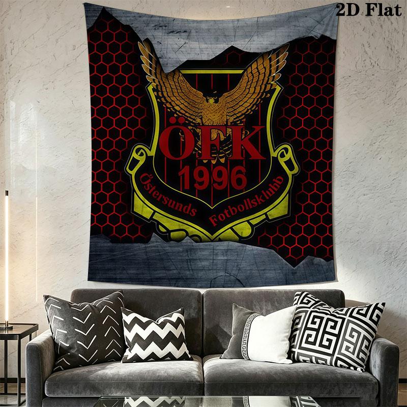 Östersunds FK Wall Hanging Printed Fabric Blanket Decorative Tapestries for Bedroom Living Room Home Decor
