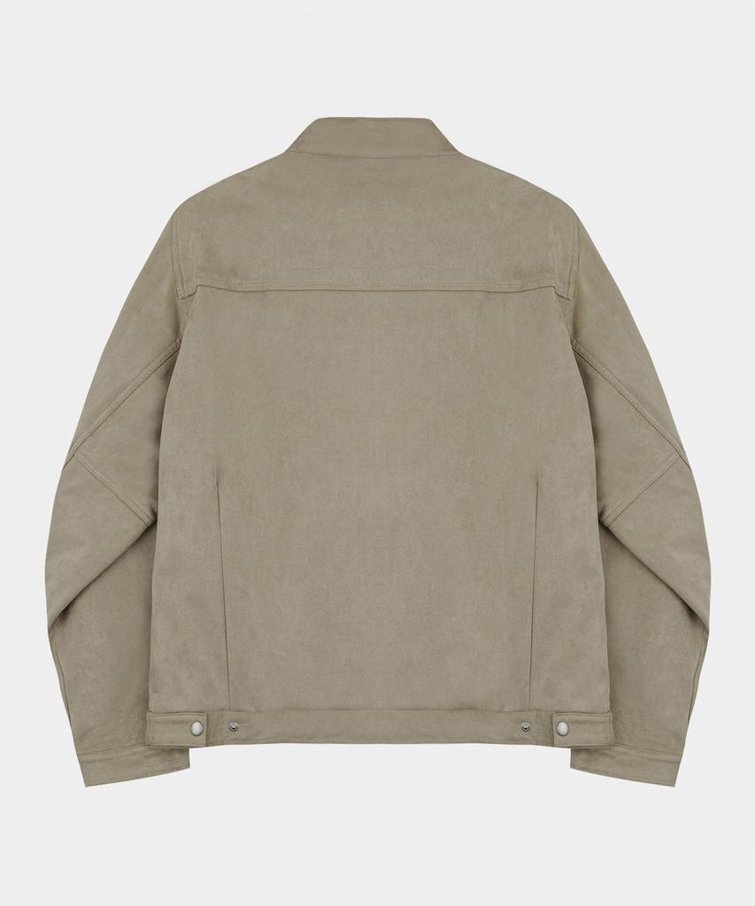 LETTERCOMO Contemporary Suede Rider Jacket Sand