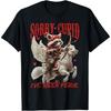 Sorry Cupid I’ve Been Feral Funny Raccoon Valentine’s Day Cotton Men T Shirt