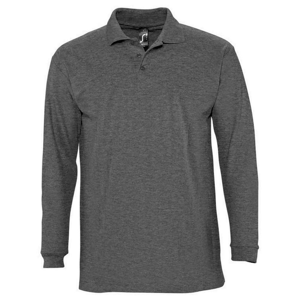 SOLS Unisex Adult Winter II Melange Long-Sleeved Polo Shirt