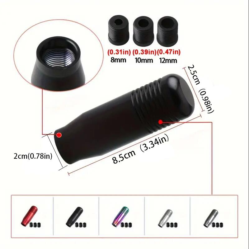 8.5cm Car Ctylish Gear Shift Knob Stick Manual Transmission Universal Car Aluminum Extended Gear Shifter Gear Head Knob