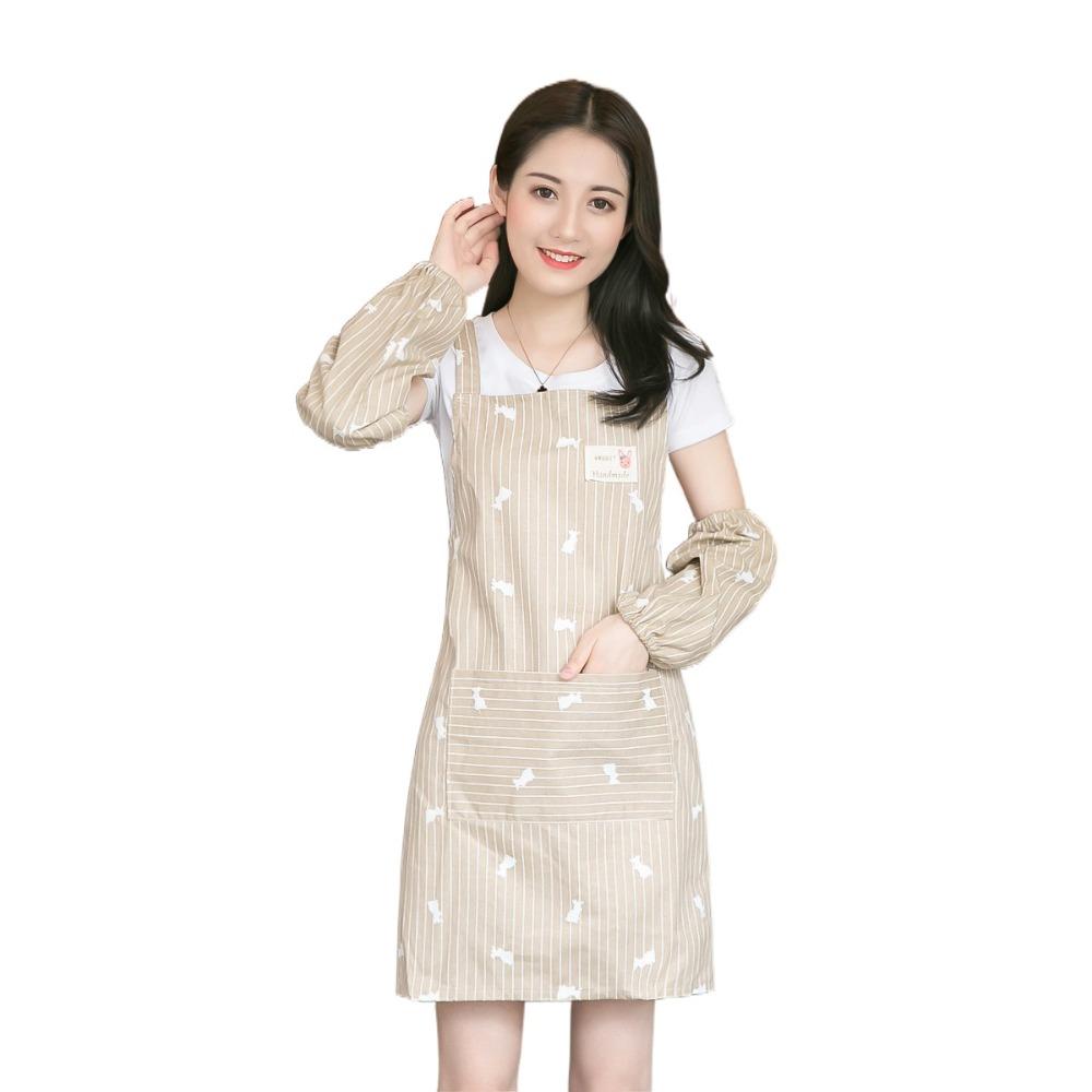 

Simple Kitchen Apron fashion Anti fouling apron Overalls Baking Apron Home Style A