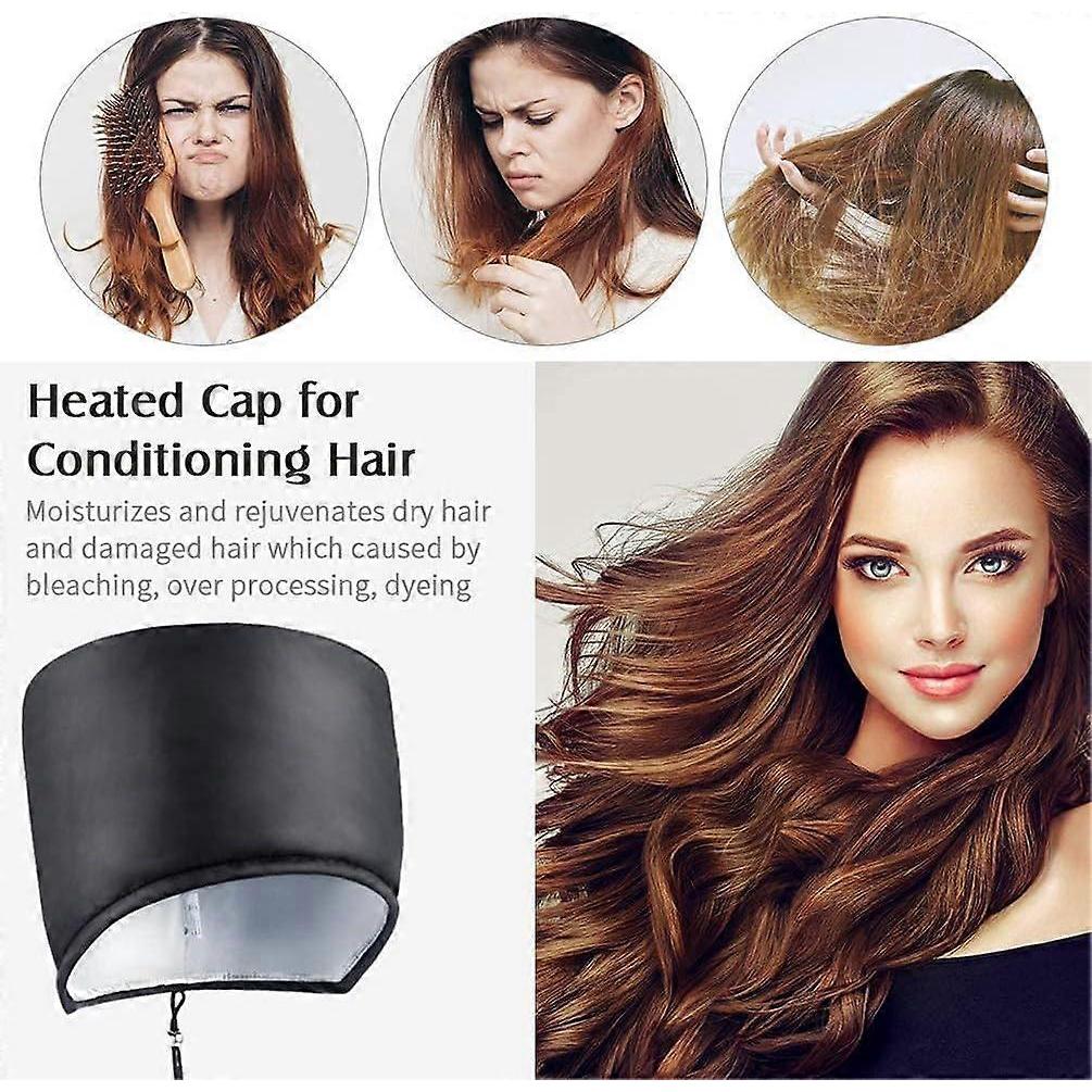 Hair Cap Treatment Steamer - Deep Conditioning Thermal Heat Caps Electric for Afro Hair Hot Care Hat Home Spa with 2 Mod 2024 Gift SZRH
