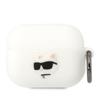 Hülle für AirPods Pro Karl Lagerfeld Choupette Kopf Weiß 3D