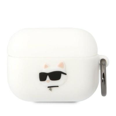 Etui Do AirPods Pro Karl Lagerfeld Choupette Head Białe 3D