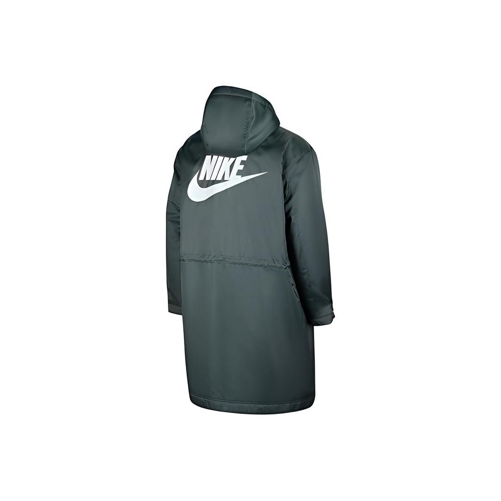 Nike Sportswear Synthetic-Fill Logo Print Warm Loose Hooded Windbreaker Men Outerwear Galaxy-Green CZ4931-337