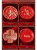 Red Paper Plates for Wedding or Engagement - Perfect for Fruits, Dried Goods, and Cake