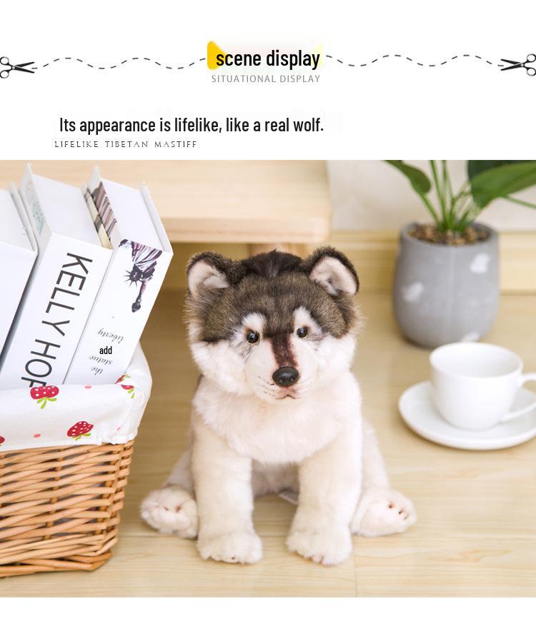 Tibetan Mastiff Plush Dog Toy - Rag Doll for Home Décor & Gifts