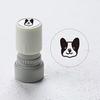 Cartoon Dog Self Inking Stamp Portable DIY Cards Envelopes Scrapbooking Pre-Inked Decorative Puppy Stamper Birthday